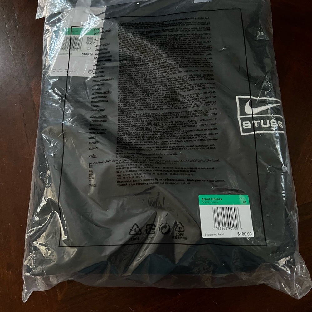 Nike Stussy wash black crew neck XL black